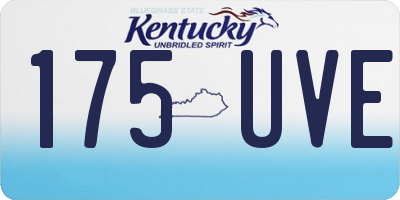KY license plate 175UVE