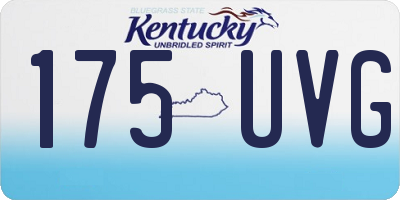 KY license plate 175UVG
