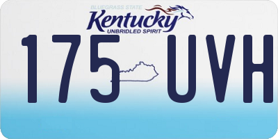 KY license plate 175UVH