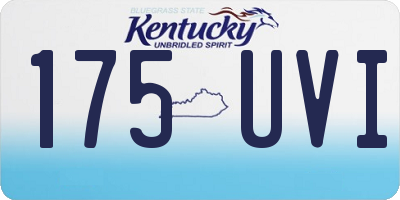 KY license plate 175UVI