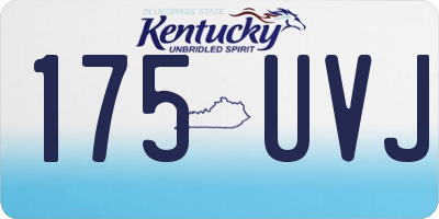 KY license plate 175UVJ