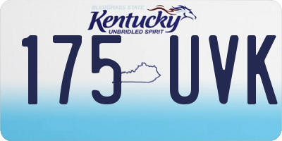 KY license plate 175UVK