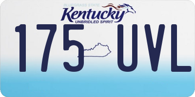 KY license plate 175UVL