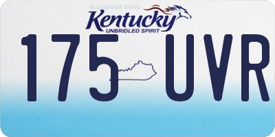 KY license plate 175UVR