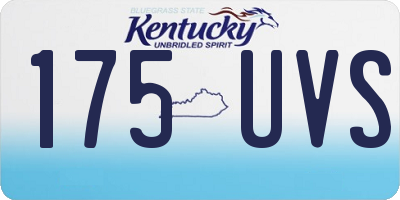 KY license plate 175UVS