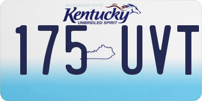 KY license plate 175UVT