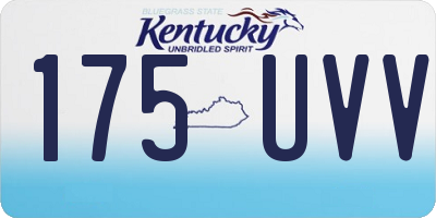 KY license plate 175UVV