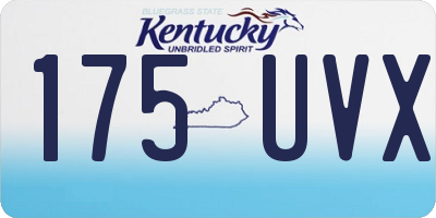 KY license plate 175UVX