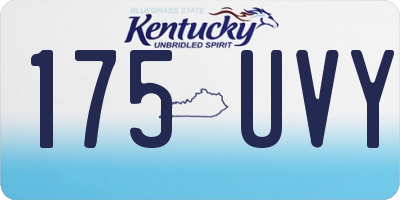 KY license plate 175UVY