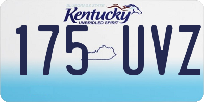 KY license plate 175UVZ
