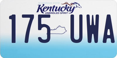 KY license plate 175UWA