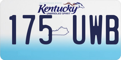 KY license plate 175UWB