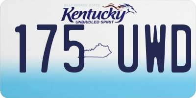 KY license plate 175UWD