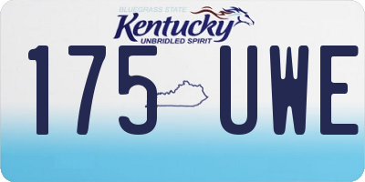 KY license plate 175UWE