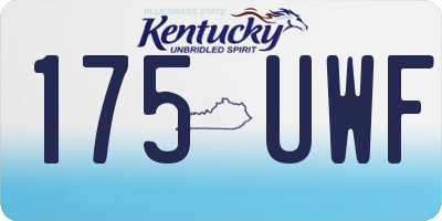 KY license plate 175UWF