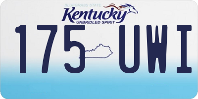 KY license plate 175UWI