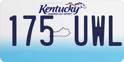 KY license plate 175UWL