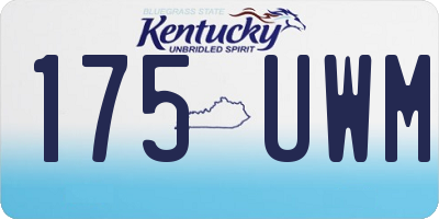 KY license plate 175UWM