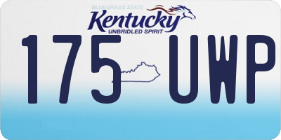 KY license plate 175UWP