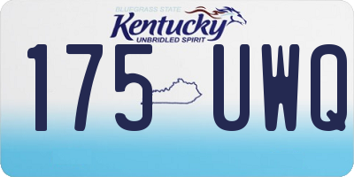 KY license plate 175UWQ