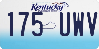 KY license plate 175UWV