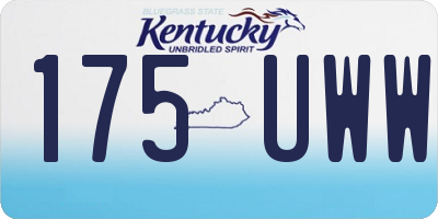 KY license plate 175UWW