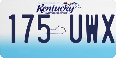 KY license plate 175UWX