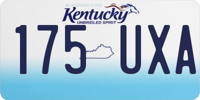 KY license plate 175UXA