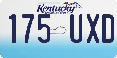 KY license plate 175UXD