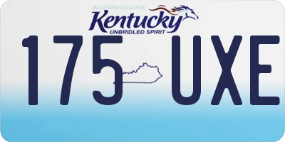 KY license plate 175UXE