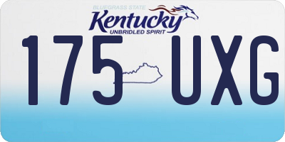 KY license plate 175UXG