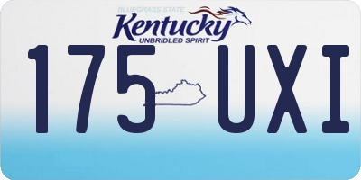KY license plate 175UXI