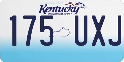 KY license plate 175UXJ