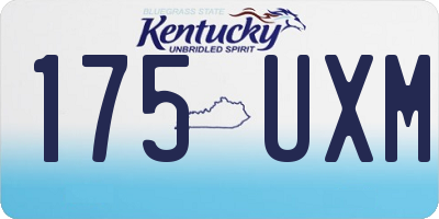 KY license plate 175UXM