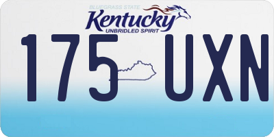KY license plate 175UXN