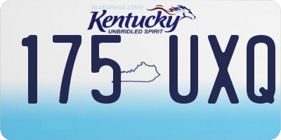 KY license plate 175UXQ
