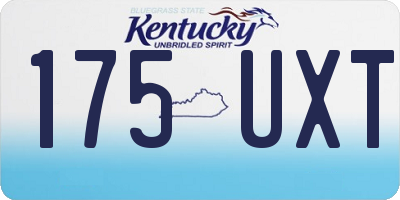 KY license plate 175UXT