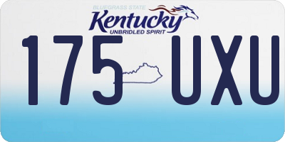 KY license plate 175UXU