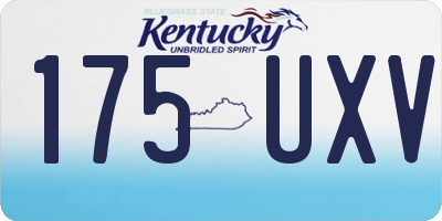 KY license plate 175UXV