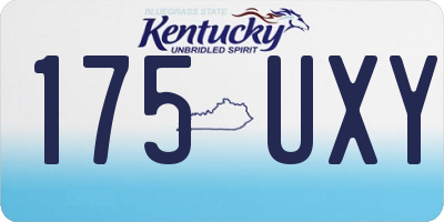 KY license plate 175UXY