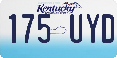 KY license plate 175UYD