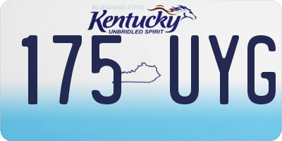 KY license plate 175UYG