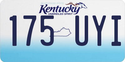 KY license plate 175UYI
