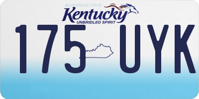 KY license plate 175UYK