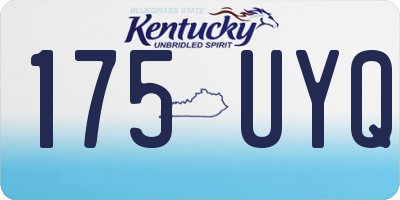 KY license plate 175UYQ