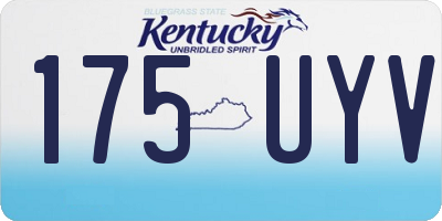 KY license plate 175UYV