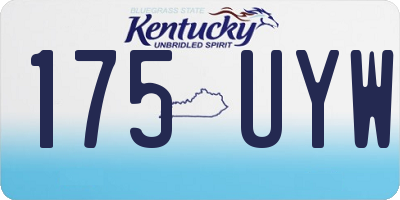 KY license plate 175UYW