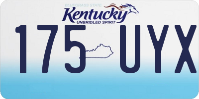 KY license plate 175UYX