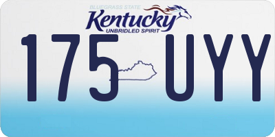 KY license plate 175UYY