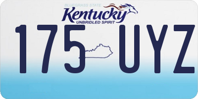 KY license plate 175UYZ